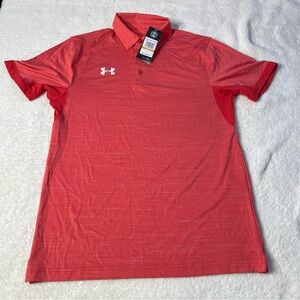 Under Armour Men's Red Polo Shirt Size Small heatgear